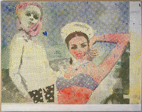 Sigmar Polke: Freundinnen, 1965/1966, Dispersionsfarbe auf Leinwand, 150 x 190 cm